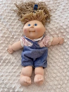 Hasbro First Edition 1990 OAA Cabbage Patch Kids CPK Crimp N Curl Doll  Blue Eye - Picture 1 of 9