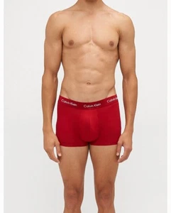 Calvin Klein 3 Pack Cotton Boxers Trunks Red Black Navy Size XL - Picture 1 of 3
