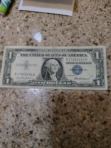 1957 Washington DC Serial # S17262414A Blue Seal Double Gutterfold - Picture 1 of 7