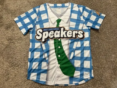 Camiseta de béisbol Madison Mallards altavoces motivacionales M Chris Farley Matt Foley Foto 1 de 4