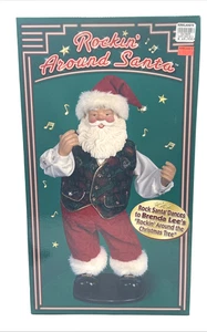 Rockin Around Santa 1990s New Old Stock NRFB Animated Dancing-NEW - Picture 1 of 8