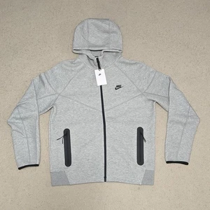 Nike Tech Fleece Gray Heather Windrunner Full Zip Hoodie FB7921-063 Men's Large - Picture 1 of 6