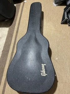 Vintage Gibson Acoustic Guitar Dark Red Lined Hard Shell Case Vintage - Picture 1 of 9