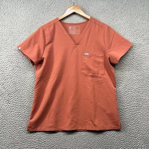 Figs Scrub Top Womens Large Orange Shirt Casma Pocket Technical Collection Nurse - Picture 1 of 11