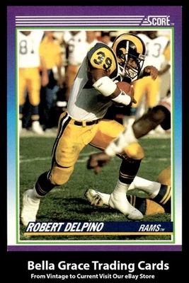 1990 Score Robert Delpino #184 Los Angeles Rams NFL Football - Image 1 of 2