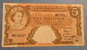 East Africa PK #41 ND(1958-60) 5 Shillings Circulated Banknote - Picture 1 of 2