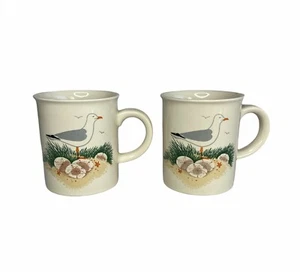 Vintage Seagull Mugs Set of 2 Down East Crafts Yarmouth Maine Japan Ceramic - Picture 1 of 6