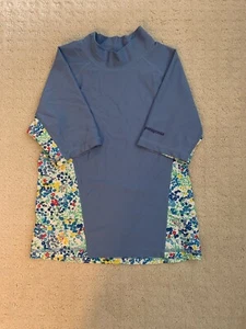 Patagonia Girl’s Swim Shirt Size S (8) Blue/Flowers - Picture 1 of 3