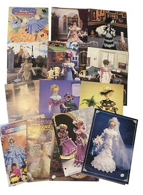 Annie's Attic Fashion Doll Crochet Patterns Dresses Casual Vtg 1990s Lot - Image 1 of 4