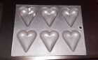 Vintage Wilton Columbia Pewter Heart Cake & Candy 6 BAKING MOLD USA  3" L Hearts