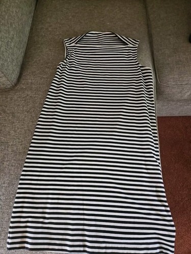 Abito da strada vintage Kate Spade estivo scopa nero bianco a righe M