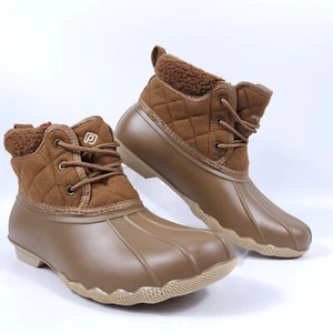 Women’s Waterproof Duck Rain Boots Ankle High Snow Boots Size 9 - Picture 1 of 8