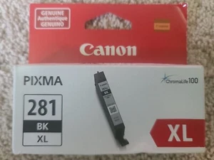 Genuine Canon Pixma CLI-281 XL BK 281 XL Black Ink Cartridge Chromalife100 NEW - Picture 1 of 6