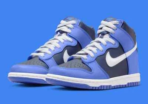 NEW Nike Dunk High GS Medium Blue White DB2179 400 - SIZE 5Y = 5 MEN / 6.5 WOMEN - Picture 1 of 8