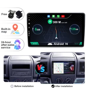 128G Android 14 autoradio GPS navigatore Per Fiat Ducato/Peugeot Boxer/Citroen - Foto 1 di 13