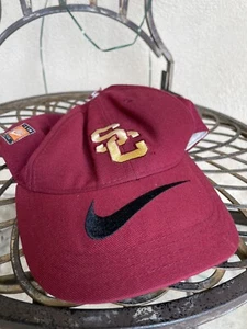 USC Trojans Vintage Nike Fitted Hat Cap Big Swoosh Logo Adult Medium Large - Picture 1 of 4
