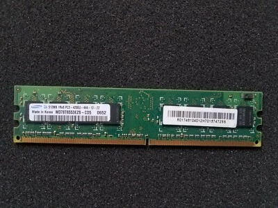 Samsung 512MB , DDR2 , 240 PIN , PC-4200U ( P/N: M378T6553EZS-CD5 ) - Image 1 of 3