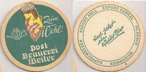 Post brewery hamlet - historic beer mat / beer felt "Zum Wohl" - Picture 1 of 1