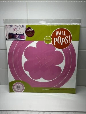 Wall Pops! Arte de pared extraíble, calcomanías grandes autoadhesivas, 13" 20 piezas rosa Hooplah Foto 1 de 2