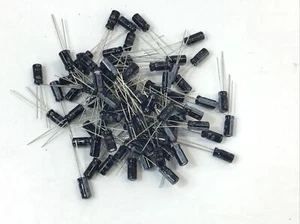 100 PCs 0.1uF 100 V RS 100 Electrolytic Capacitor 4x7mm 85C - Picture 1 of 7
