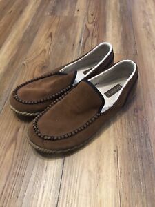 Sorel Men's Size 10 Falcon Ridge Suede Slip On Moccasins Slippers Shoes Brown