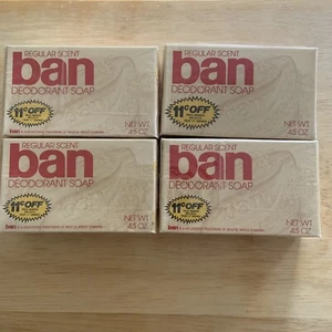 Vintage  BAN Deodorant Soap 4.5 Oz Bar Soap Vintage Soap, Lot Of 4 - Picture 1 of 6