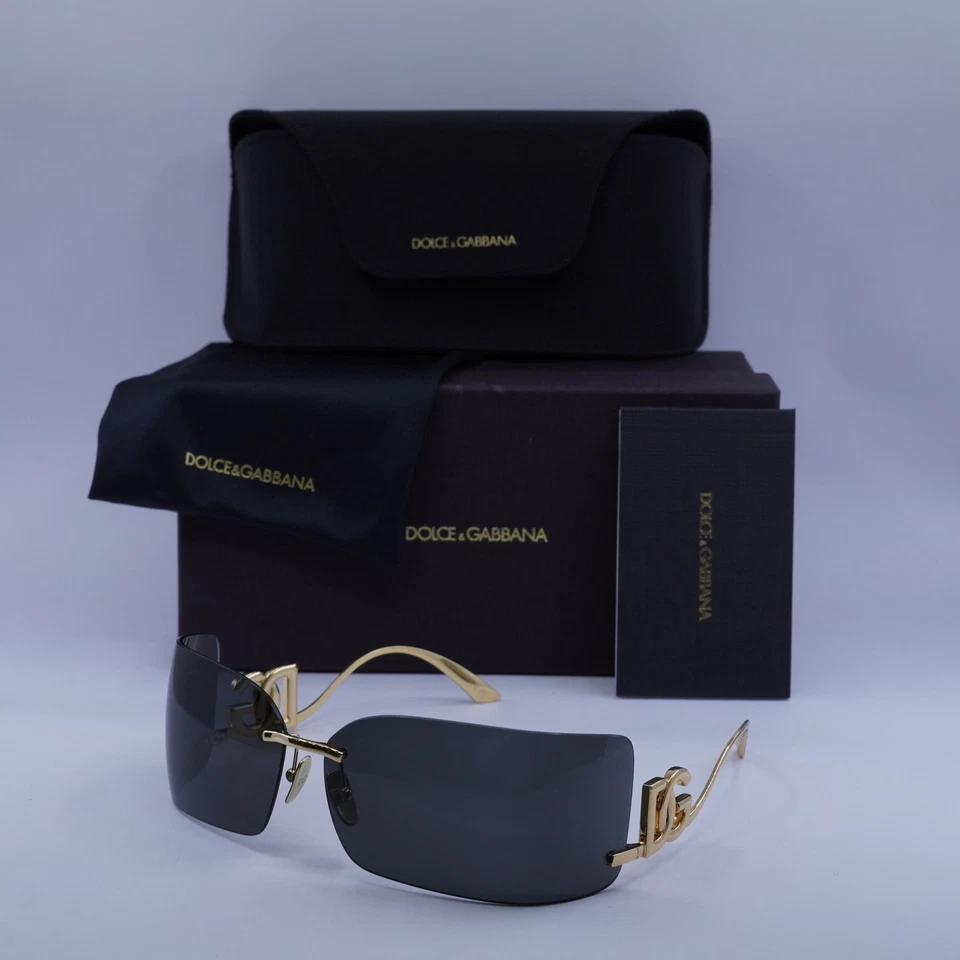 DG2319 02/87 DOLCE&GABBANA GOLD SHIELD SUNGLASSES DG2319