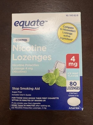 Nicotine Lozenges Equate Coated Stop Smoking Aid 4 mg Ice Mint - Image 1 of 4
