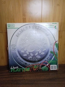 Vintage Anchor Hocking Seasons Greetings Wreath Platter limited edition 100/666 - Picture 1 of 4