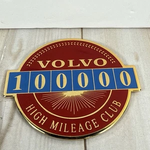 ✅ Original Oldtimer Volvo High Mileage Club Plakette 100.000 km Messing & Emaille - Bild 1 von 7