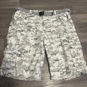Pantalones Cortos Carga Schott NYC Para Hombre Talla W38 Blanco/Gris Pantalones Cortos Carga Con Cinturón - Imagen 1 de 14