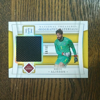 Alisson Becker 2022 Panini National Treasures Biography Materials Relic /89 - Image 1 of 2