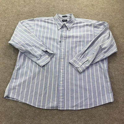 Camisa Gant Para Hombre 18-34 Grande Azul Blanco Rayas Botones Manga Larga Bolsillo Foto 1 de 4