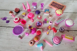 Barbie Rosa Viola Cucina Pranzo Accessori Cibo Torta Cereali Pane Bambola Taglia - Foto 1 di 11