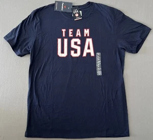 Olympics Men's Navy Blue Team USA L T-Shirt Fanatics Officially Licensed NWT - Picture 1 of 9