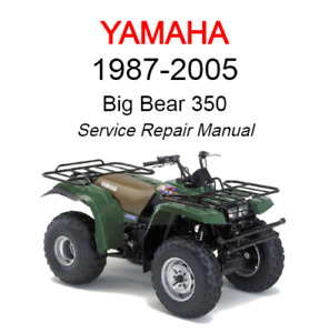Yamaha Big Bear 350 Atv 1987-2005 Service Repair Manual (For: Yamaha)
