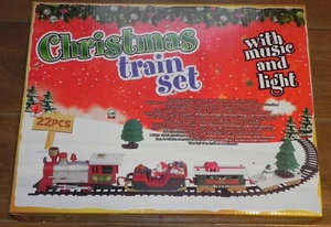 Weihnachtszug mit Musik und Licht. "Christmas Train Set", Deko Weihnachtsbaum - Bild 1 von 2