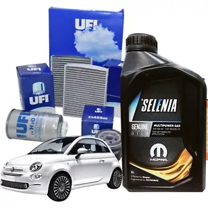 Inspektionskit Fiat 500 1.2 Benzin LPG 3 Filter UFI 4 Lt Selenia Multipower 5w40 - Bild 1 von 7