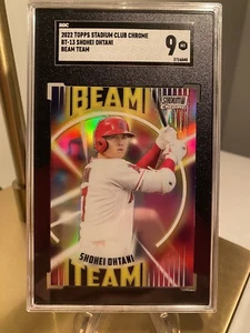 2022 Topps Stadium Club Chrome Shohei Ohtani Beam Team SGC 9 MT - Picture 1 of 2