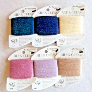 Lot of 6~RAINBOW GALLERY Thread~SILK & CREAM - Needlepoint/Cross Stitch - Picture 1 of 8