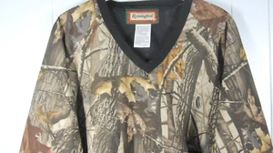 Remington Pullover Jacket Men's XL Camo Hardwoods V-neck Outdoor Hunting Hiking - Picture 1 of 16