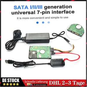 USB 2.0 to SATA PATA IDE Adapter Konverterkabel für 2,5/3,5 Zoll HDD SSD Adapter - Bild 1 von 12