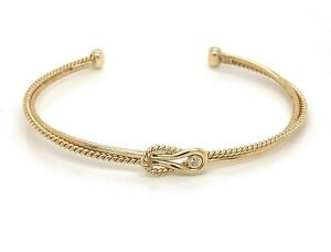 Designer Phillip Charriol 14k Yellow Gold Diamond Ladies Bangle Bracelet, 6.2gm