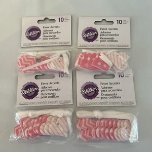 40 Pcs Pink Heart Favor Accents Wedding, Engagement, Baby Shower (4-10 Pks)-NEW! - Picture 1 of 5