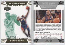 2007-08 Topps Co-Signers Gold Green /59 Al Harrington Baron Davis #29.1