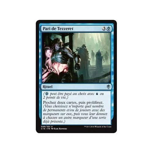 Mtg Magic: Playset (4x) Tezzeret's Bet Commander 2016 Vf - Image 1 of 1
