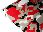 8,39?/m&#178; Camouflage Autofolie 800x152cm Luftkan&#228;le Schwarz W Rot #19