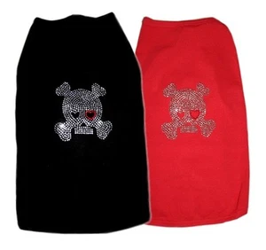 ABS Custom Dog Tee T-Shirt Tank SKULL RHINESTONE Large Dogs Pups Stretchy - Picture 1 of 1
