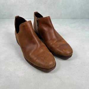 Timberland Booties Womens 7.5 Brown Somers Falls Leather Ankle Boot Western Boho - Picture 1 of 11