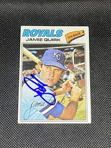 Jamie Quirk Kansas City Royals Signed Auto 1977 Topps Card #463 ~ COA - Picture 1 of 3